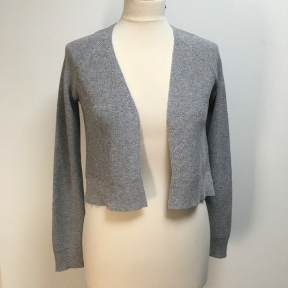 Massimo Dutti Shiney Grey Cardigan - Picture 1 of 2